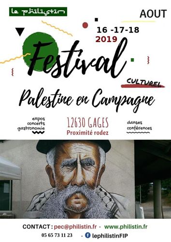 Festival Palestine en Campagne, du 16 au 18 août à Gages (Aveyron) : dernières infos